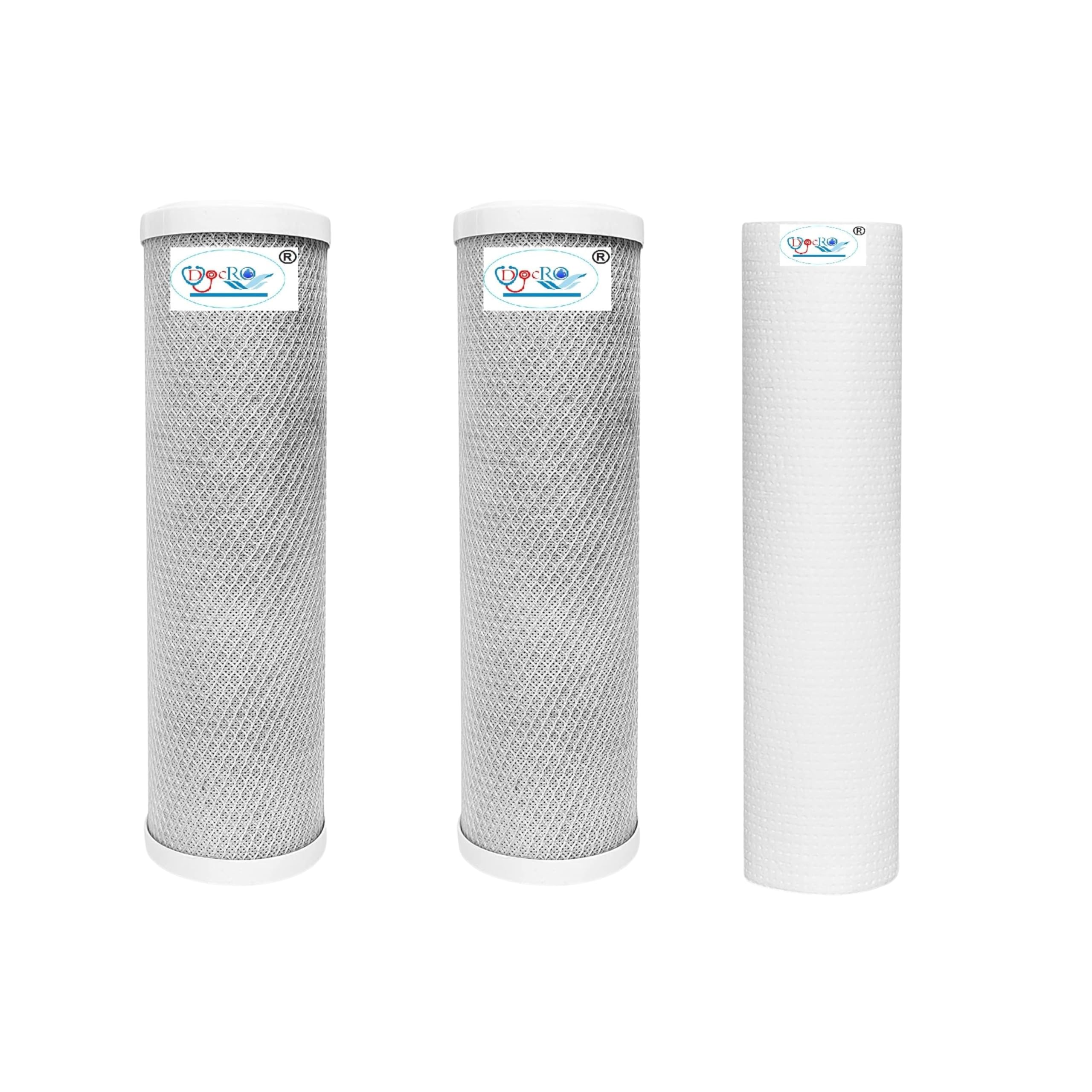 PP Spun, CTO Cartridge Kit || 3-Piece Set for 25 LPH UTS RO Water Purifier || Under Sink & Commercial Water Filter Kit || RO Filter Cartridge for Water Purifier System-image-28