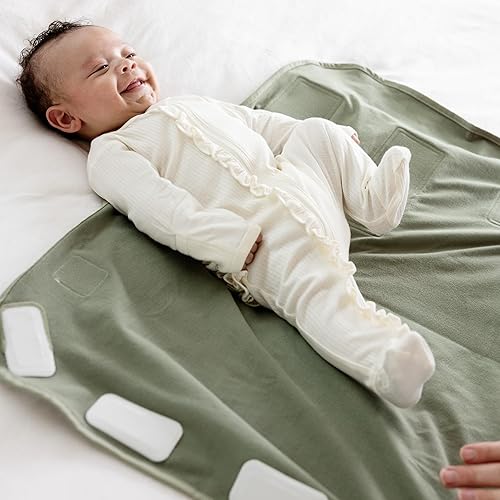 Miniatura 5 de The Ollie Manta para envolver – Manta ajustable para bebés recién nacidos | Aprobada por pediatras para un sueño seguro | Cierre fácil | Brazos