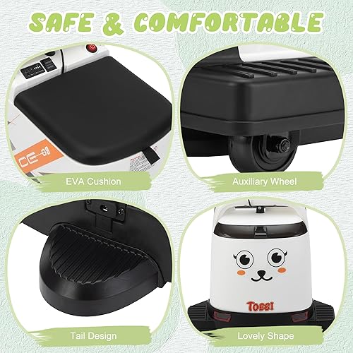 Miniatura 7 de TOBBI Auto eléctrico para niños, auto de juguete de 12 V, vehículo eléctrico de 4 ruedas para niños de 8 años en adelante, ATV a batería con