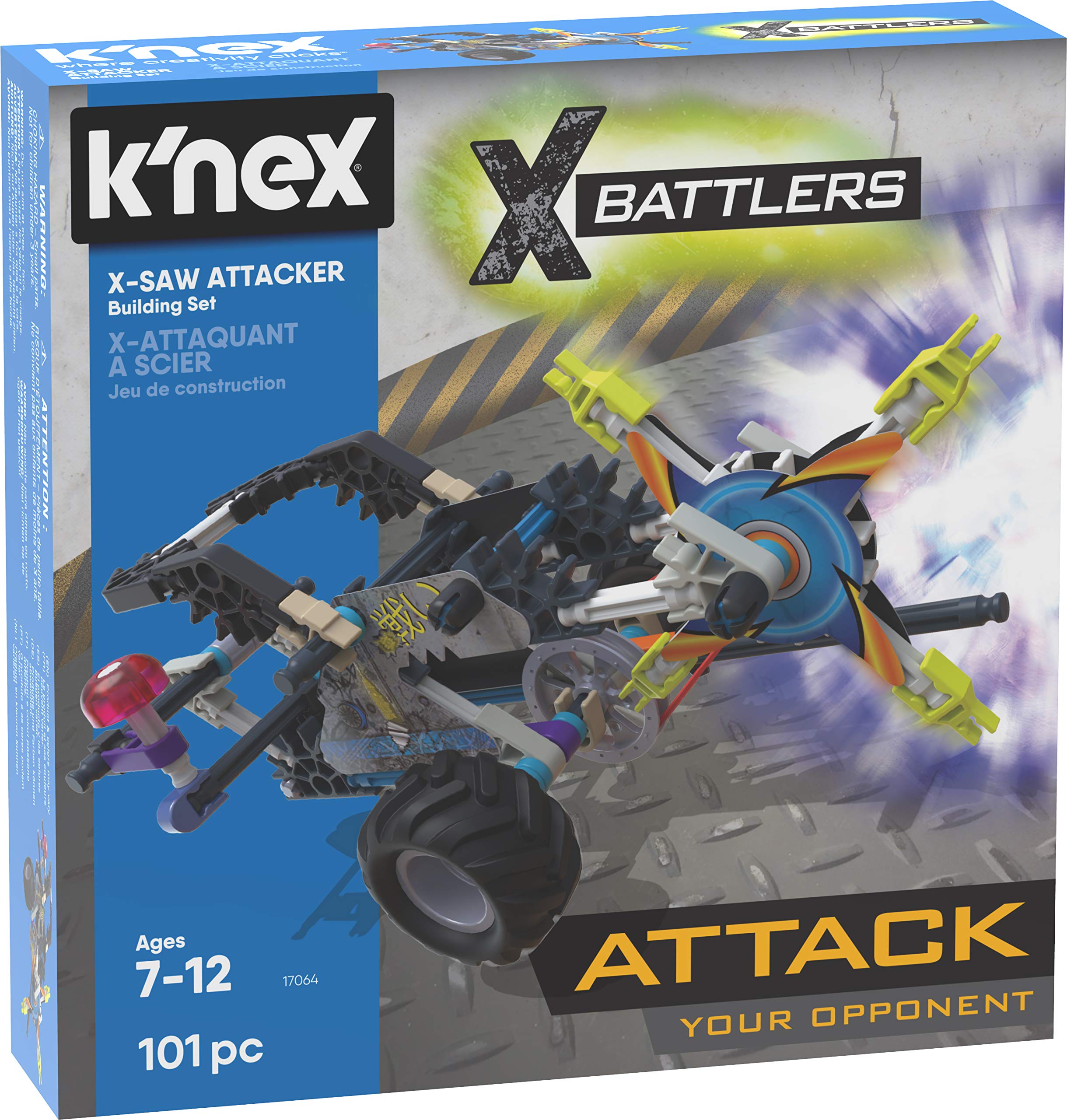 K'nex 17064 Battlers X-Saw Attacker Building Set 101 Pieces Age 7 to 12 Years Multicoloured