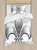 Vista 239 de Ambesonne Juego de funda de edredón color menta, líneas onduladas horizontales a rayas blancas abstractas de tonos suaves, exhibición de arte