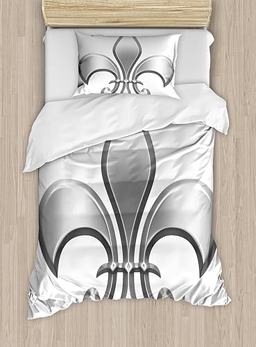 Miniatura 239 de Ambesonne Juego de funda de edredón color menta, líneas onduladas horizontales a rayas blancas abstractas de tonos suaves, exhibición de arte