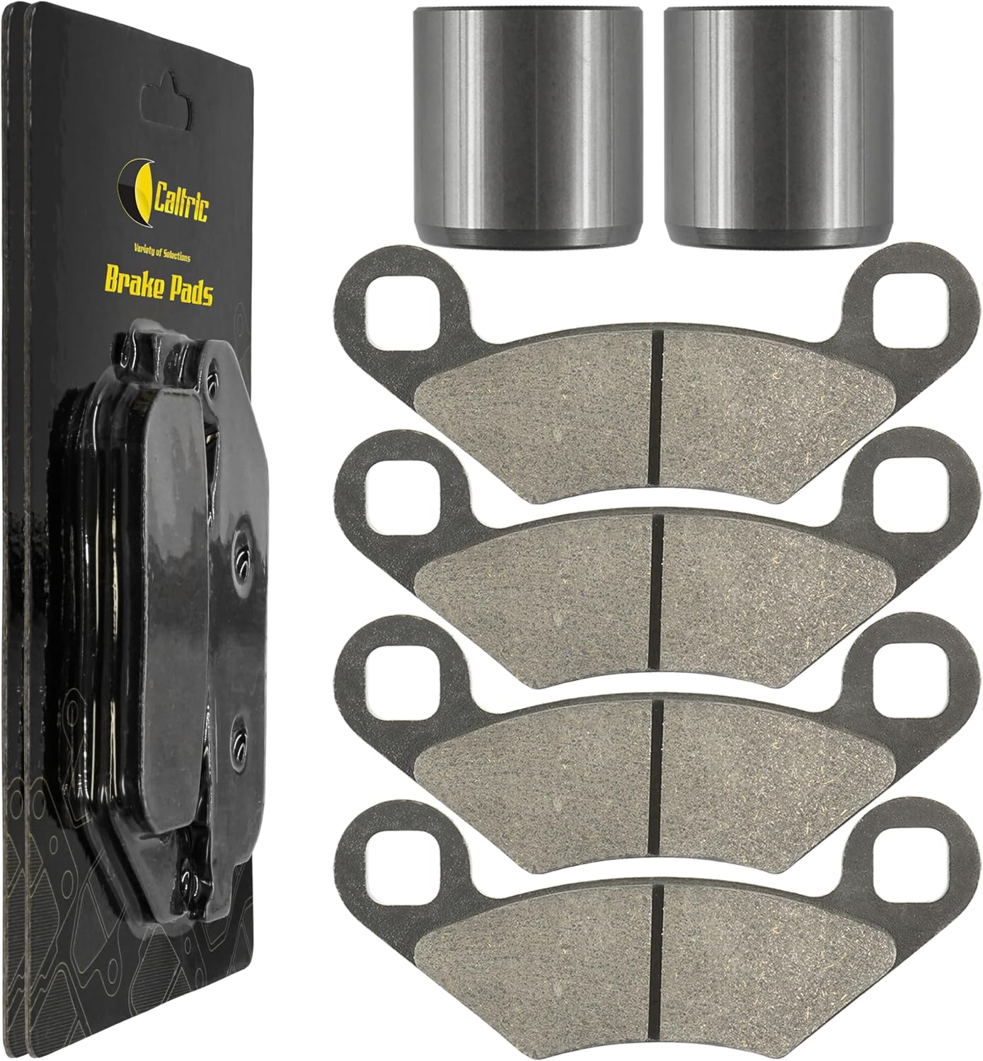 Caltric Front Or Rear Brake Caliper Piston with Pads Compatible with Polaris ATP 330 / ATP 500 4X4 2004-2005