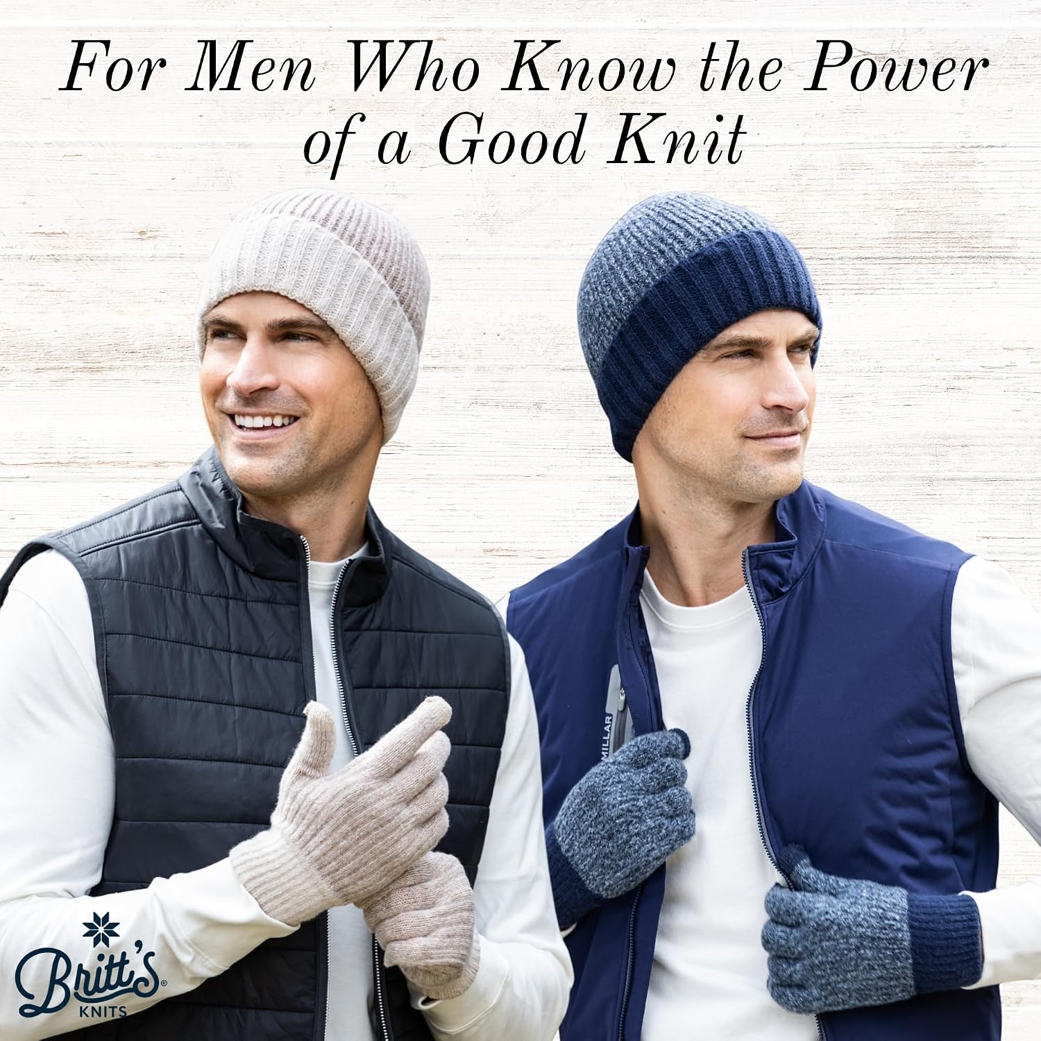 Britt's Knits Men's Birchwood Gloves Soft Warm Winter Rib Knit Gloves