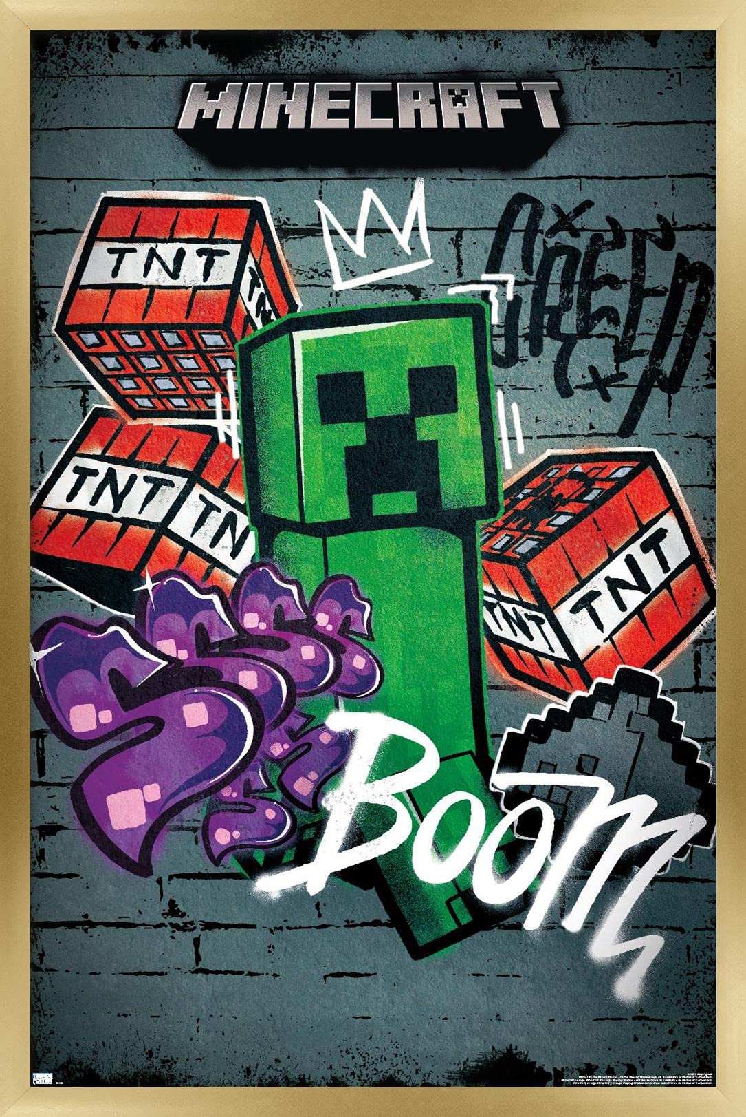 Poster Minecraft Creeper Do Not Enter pour porte de chambre - 7