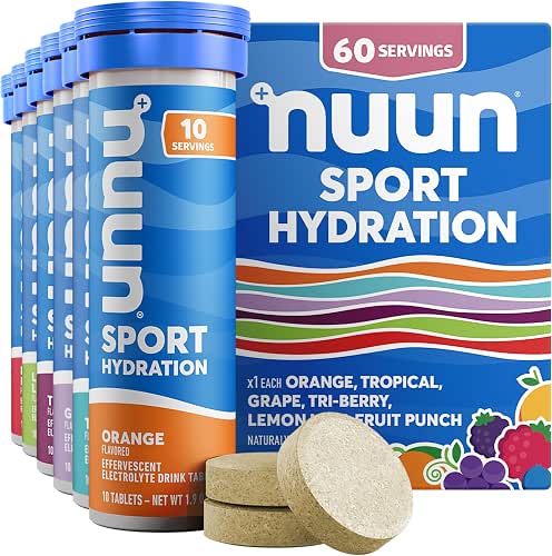 Nuun Sport Electrolyte Tablets with Magnesium, Calcium, Potassium, Chloride &