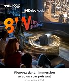 TCL C1 Videoprojecteur 4K Compatibilité, Natif 1080P, Audio Dolby 8 W, Netflix Certifié, Smart Google TV Intégré, Auto Focus/Keystone, Wi-FI Bluetooth, Pivotant à 285° Mini Projecteur Video Portable - 4