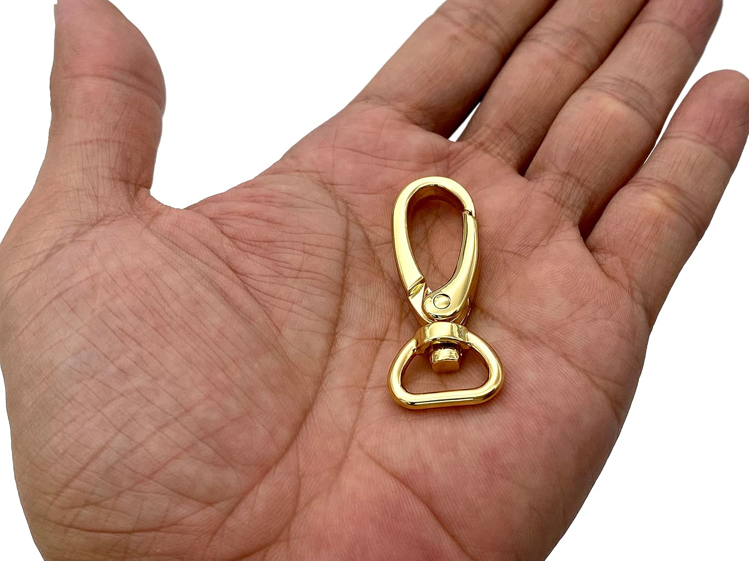 3dancraftit Push Gate Swivel Snap Hooks Lanyards Clasp Clips Lobster Clasps Hook zinc alloying 1/2 inch / 13mm (Eye Size) 10 Pieces Gold AT77