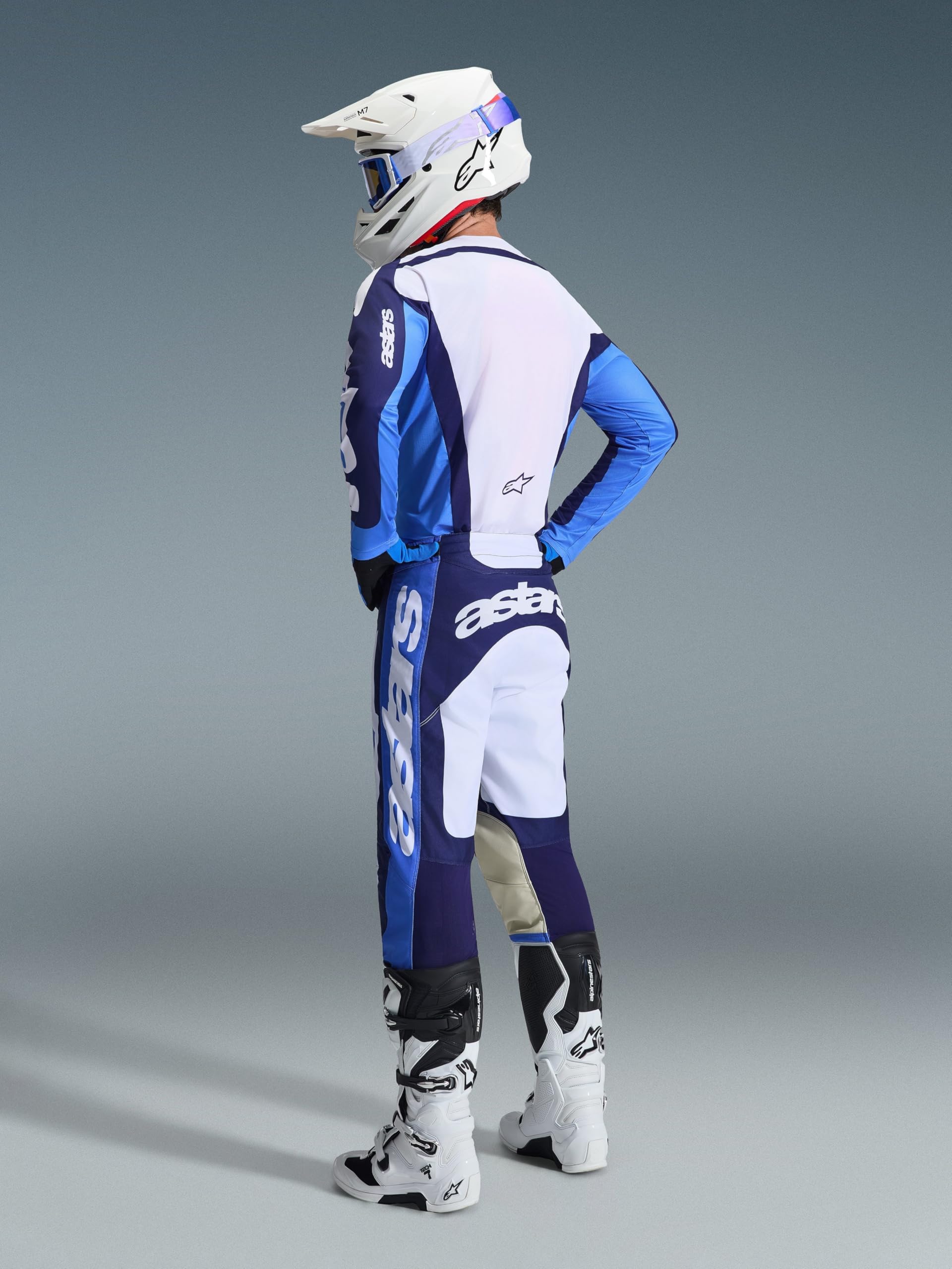 Alpinestars Racer Riway Maglia da motocross, blu, S