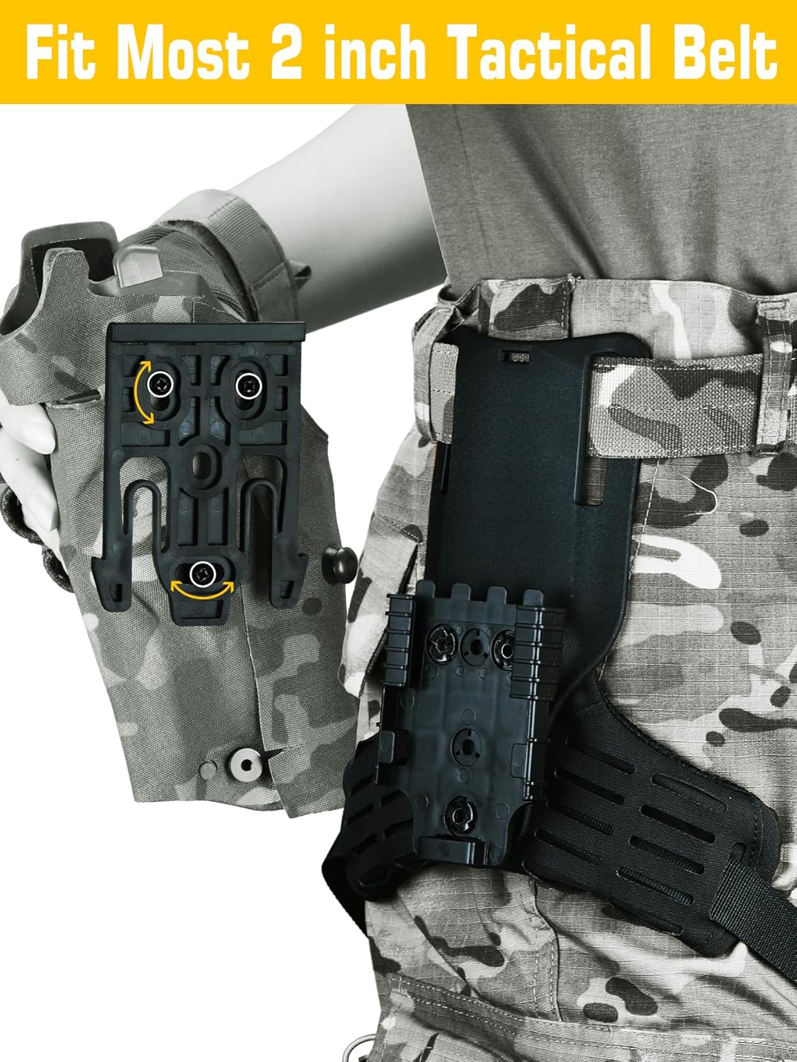 Tactical Drop Leg Holster Adapter, Low Ride Universal Belt Loop Platform with QLS kit