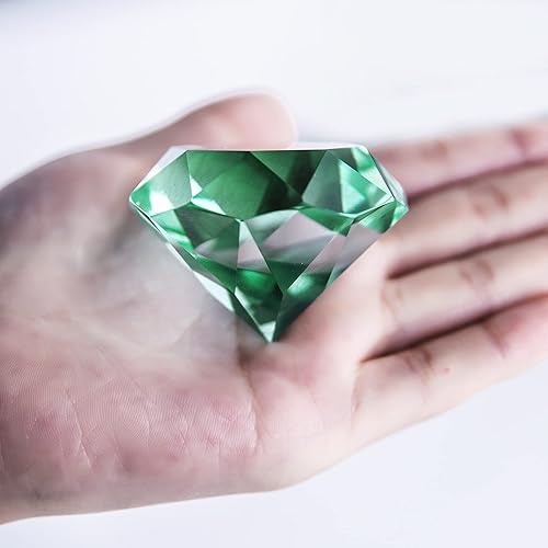 Miniatura 7 de Qf - Paquete de 6 joyas de cristal transparente para decoración del hogar, decoración de mesa de boda, pisapapeles de vidrio de 1.969 in (2