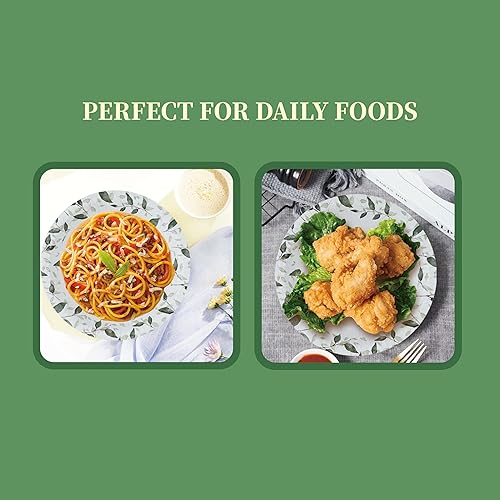 Miniatura 5 de Ottin Green Leaf - Cuenco de papel de 16 onzas, 120 unidades a granel con estampado de selva y safari de selva, cuencos desechables para aperitivos,