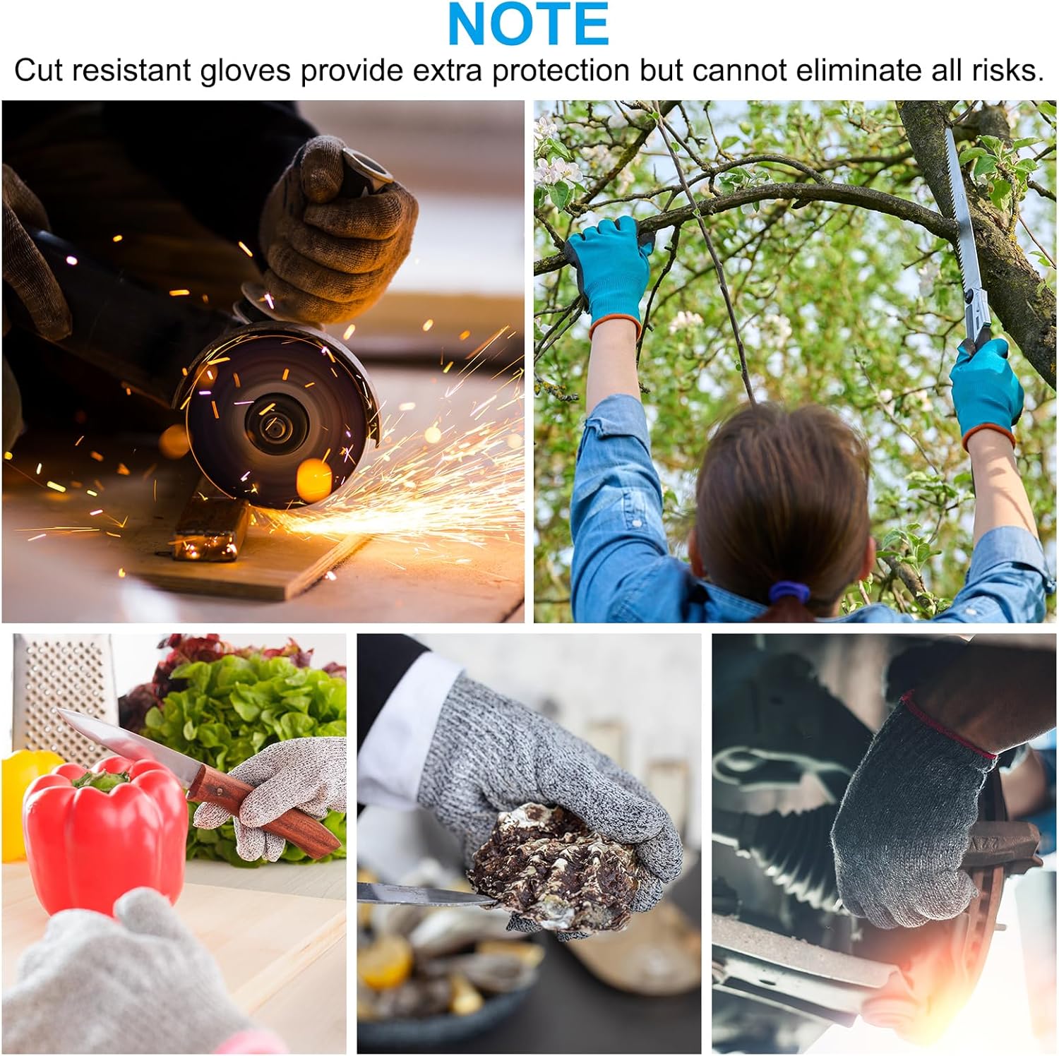 PATIKIL Cut Resistant Gloves, Level 5 Protection Anti Cutting Gloves for Wood Carving Working