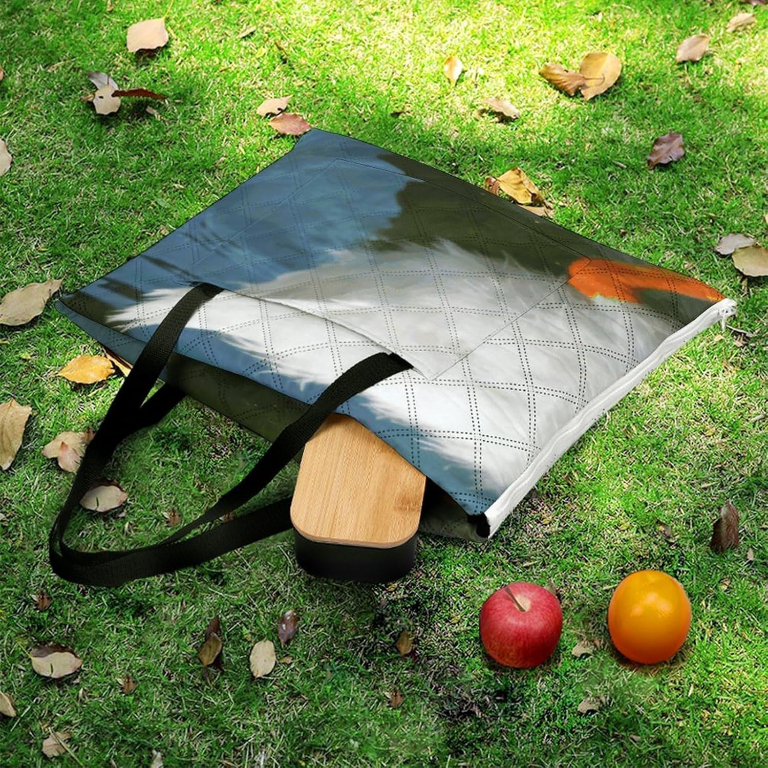 Two Ducks Picnic Blanket with Zipper Water Resistant Sand Free Picnic Mat Washable Foldable Easy Carry Beach Blanket for Lawn Beach Hiking Camping