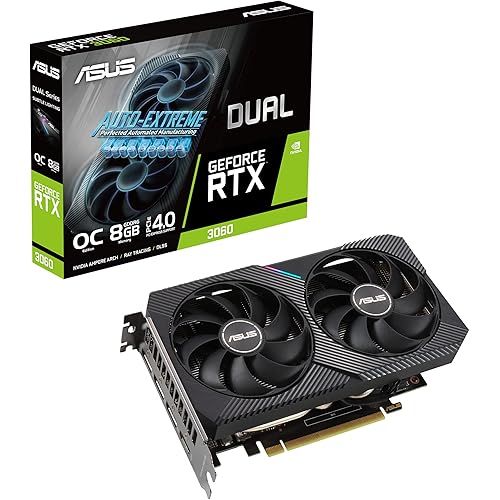 ASUS Dual GeForce RTX™ 3060 OC Edition 8GB GDDR6 (PCIe 4.0, 8GB GDDR6, HDMI 2.1, DisplayPort 1.4a)