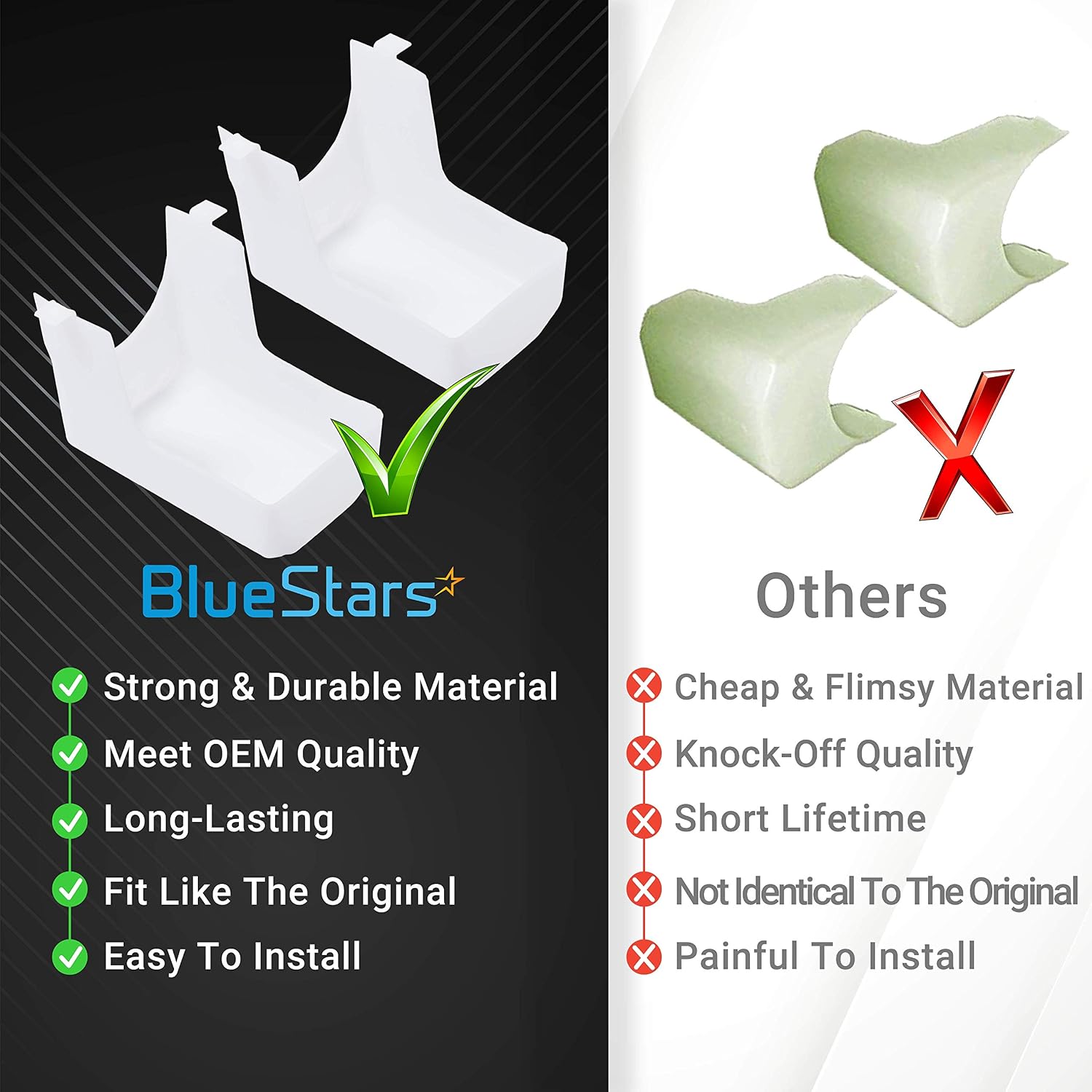 Ultra Durable 99110437 Range Hood Light Lens Replacement Part by BlueStars - Exact Fit for Broan Range - Replaces 88169 E2099110437 S99110437 AP3379470 - PACK OF 2