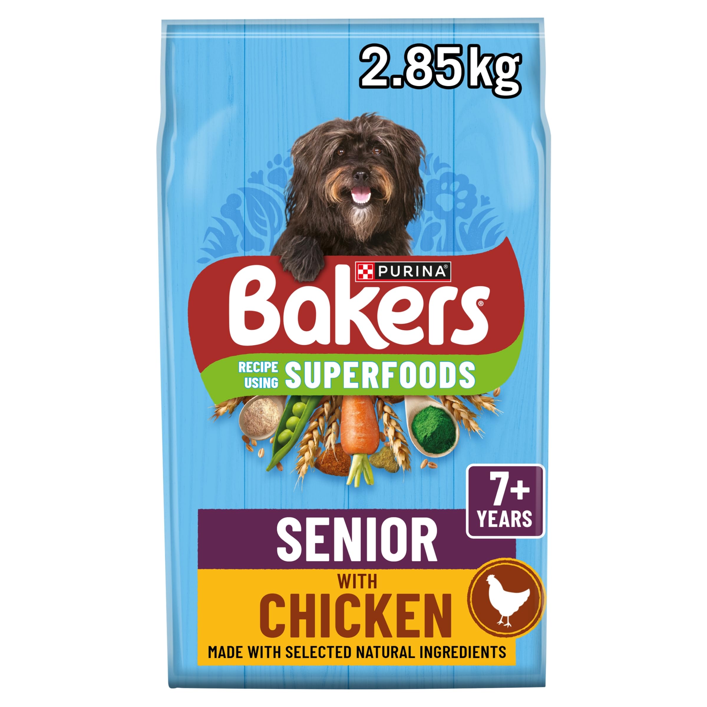 Bakers Senior Rich In Chicken With Country Veg 2.85Kg from B&Q