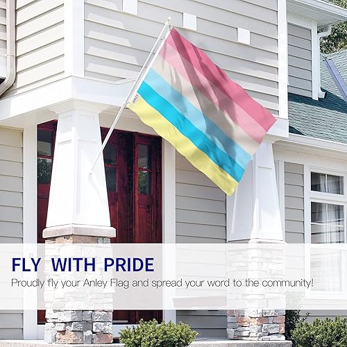 Vista 28 de ANLEY Fly Breeze - Bandera de orgullo Agender de 3 x 5 pies, color vivo y a prueba de decoloración, cabecera de lona y doble costura, bandera