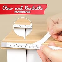 Vista 8 de XFasten Tape Measure with Adhesive Back, 0.5-Inch x 12-Feet (2-Pack) Left to Right Peel and Stick Measuring Ruler Tape for Workbench, Woodworking