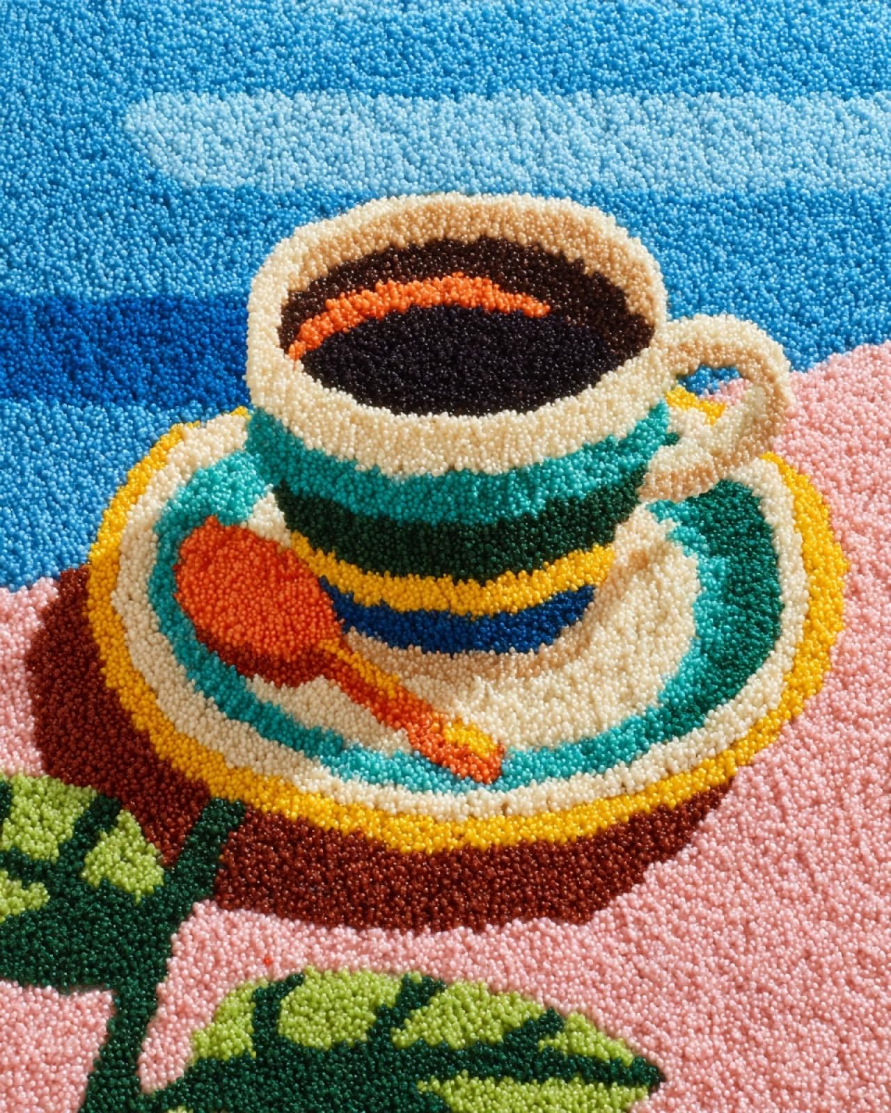 Wallphantom Latch Hook Rug Kit,Cup