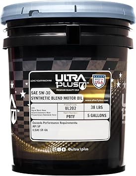 SAE 5W-30 Synthetic Blend Motor Oil API SP ILSAC GF-6A 5 Gallon Pail