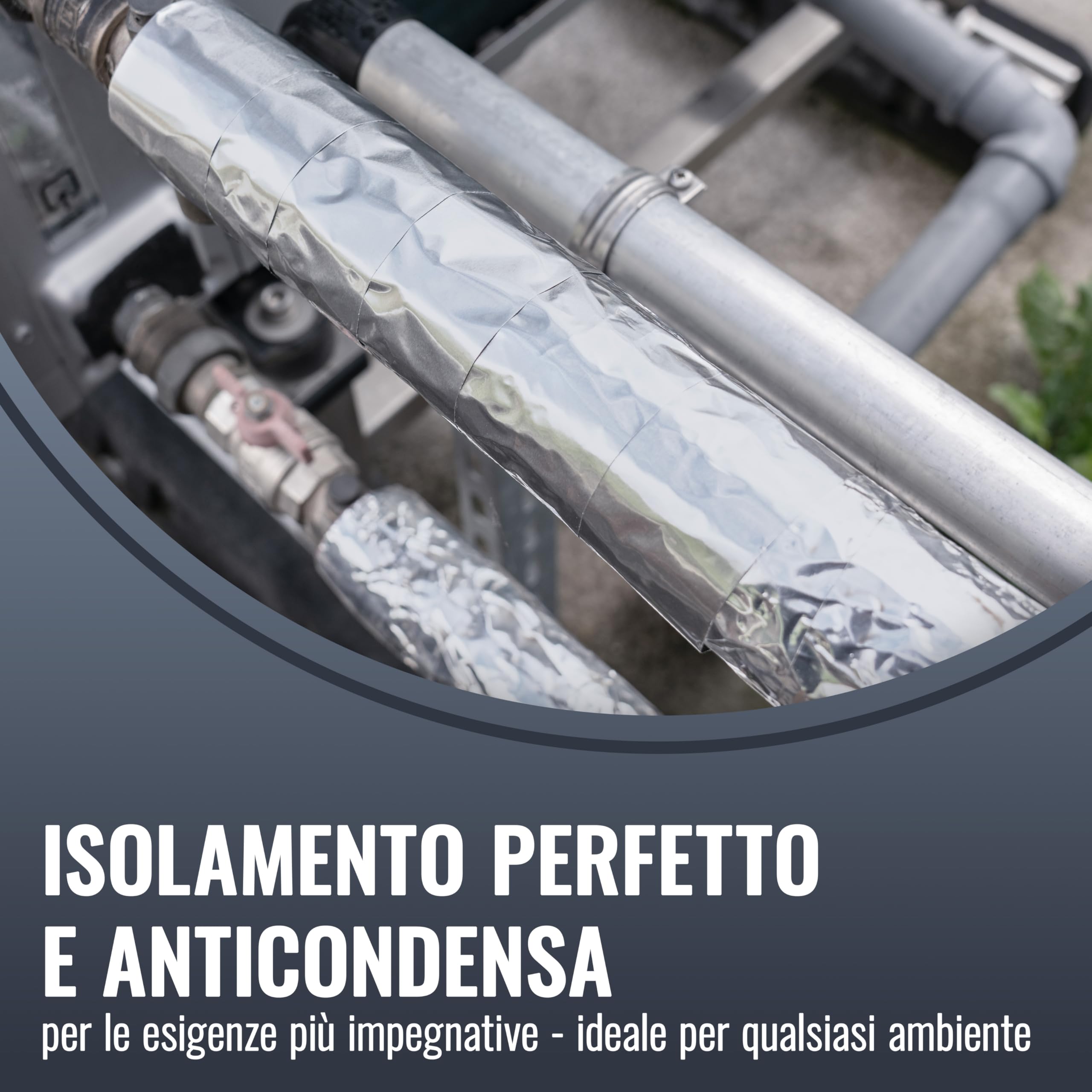 POPPSTAR Nastro adesivo in alluminio resistente al calore (50m x 72mm) Nastro alluminio autoadesivo per coibentazione, resistente all’umidità per lavastoviglie, piano di lavoro, grondaia