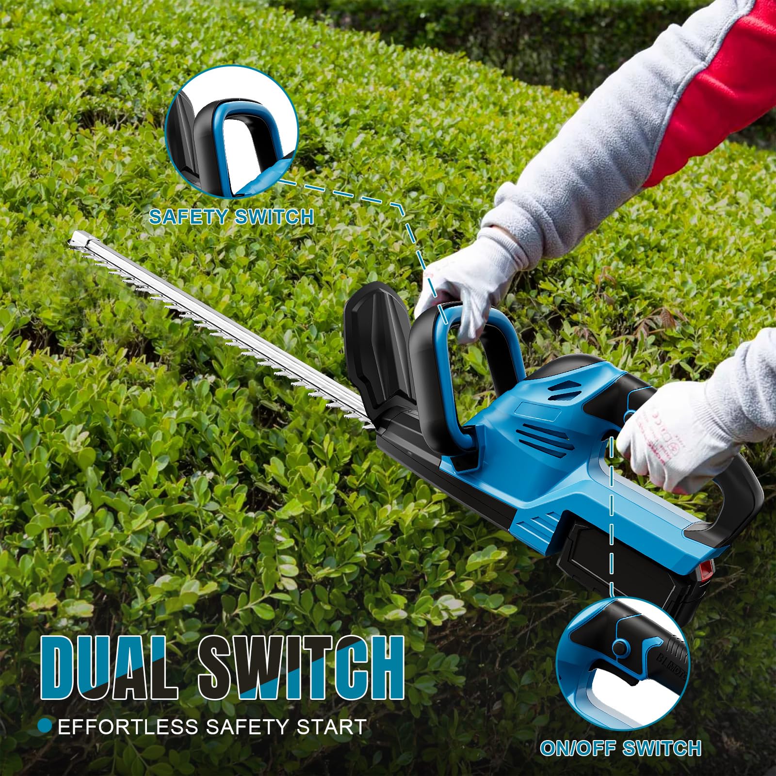Electric Bush Trimmer Cordless Hedge Trimmer Compatible With