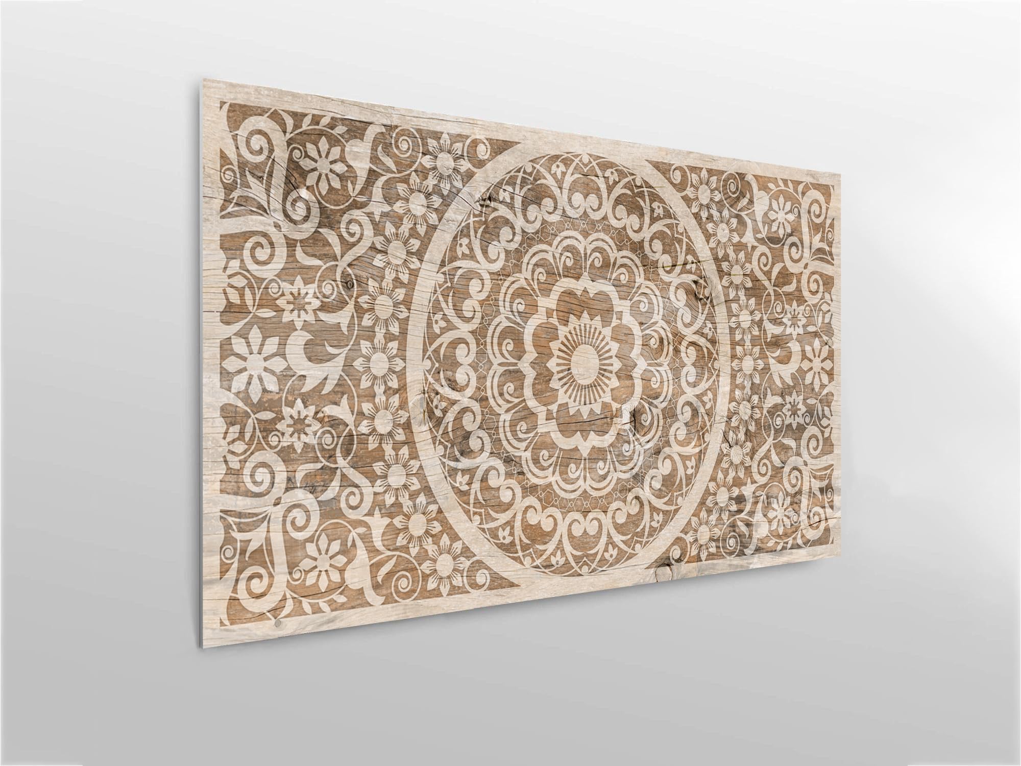 Oedim Cabecero Cama PVC Madera Mandala_H131 | Disponible en Varias Medidas | Cabecero Ligero, Elegante, Resistente y Económico (Madera Clara Mandala_H131, 200x60cm)