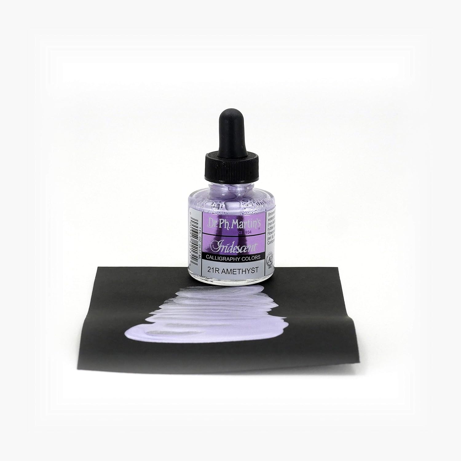 Dr. Ph. Martin's Iridescent Calligraphy Color (21R) Ink Bottle, 1.0 oz, Amethyst, 1 Bottle