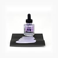Vista 2 de Dr. Ph. Martin's Botella de tinta de color caligrafía iridiscente (21R), 1.0 oz, amatista, 1 botella