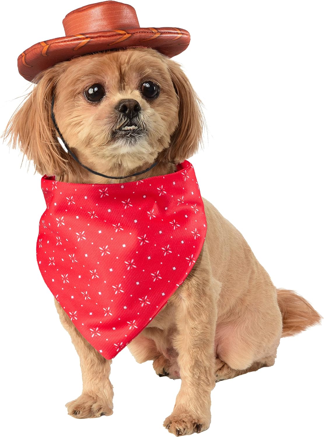 Rubie's Disney Toy Story Woody Pet Hat, Scarf, and Toy Bundle, As Shown, Medium/Large