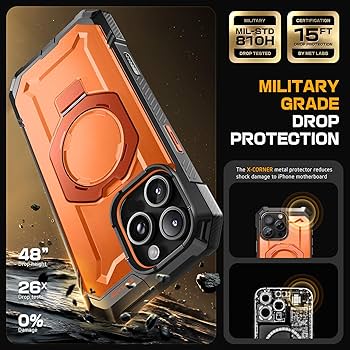 SUPCASE Cover Per IPhone 16 Pro Max 2024 Con Supporto, [Compatibile Con MagSafe] [Protezione Dalle Cadute Di Grado Militare] Custodia Magnetica Robusta E Resistente (Magma