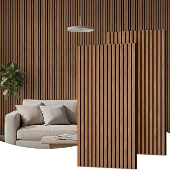 TONOR Wood Slat Acoustic Panels for Wall, 2 Pack 47.2" x 23.6"15.47ft