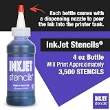 Ink Jet Tinta de plantilla de recarga compatible con plantillas de tinta de impresora (violeta, botella de 4 onzas)