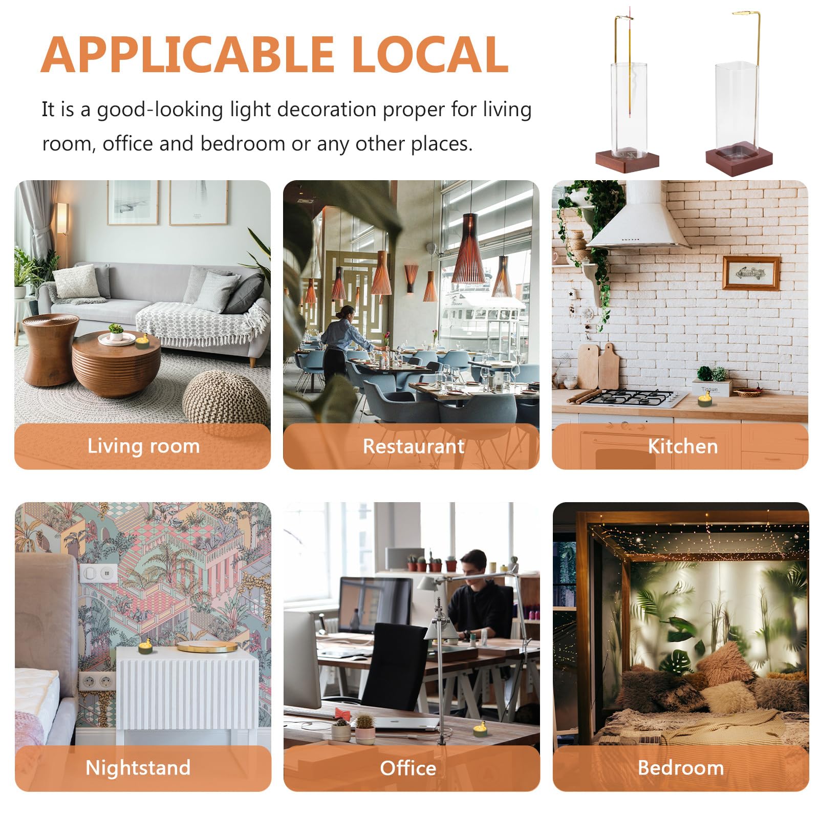 Wierookhouder,Dubbele Functie Decoratief,Met Glazen