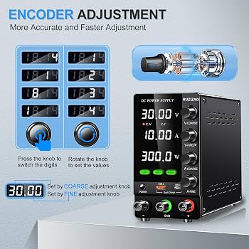 Fuente De Alimentación Regulable Kiprim 30V 10A - Laboratorio DC Variable Con Pantalla Y Memoria (4 Conjuntos)
