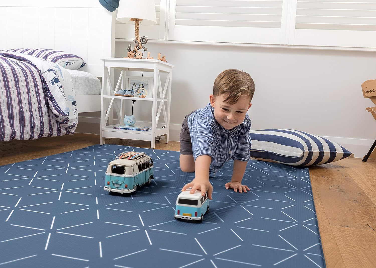 Berry Lane Baby Play Mat | Large 6.5 ft x 4.5 ft One-Piece Reversible Foam Floor Playmat | Tummy Time | Extra Soft & Thick | Non-Toxic | for Infants, Babies, Toddler, and Kids