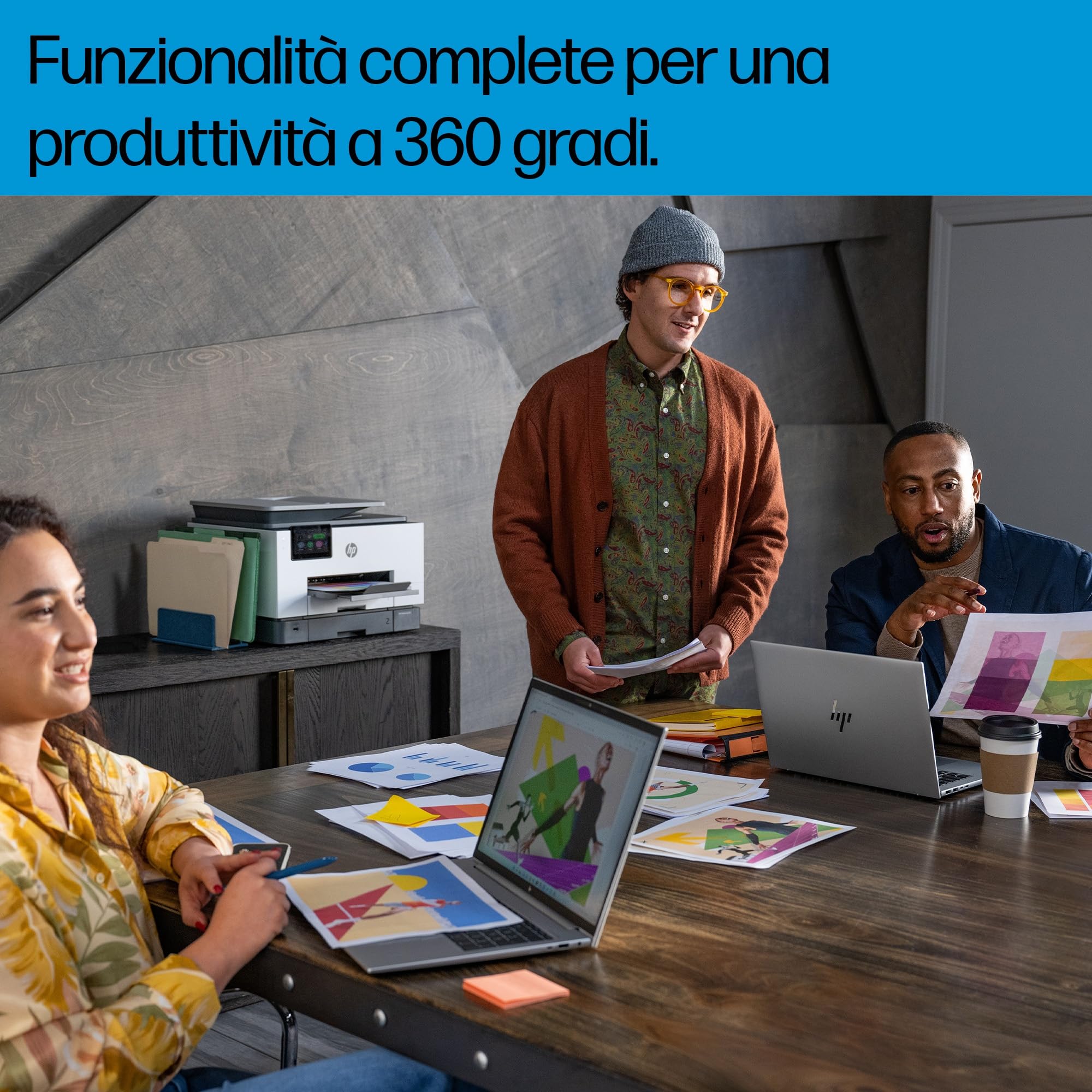 HP OfficeJet Pro 9135e 404M6B, Stampante Multifunzione a Getto d'Inchiostro A4 a Colori, Fronte e Retro Automatico, 25 ppm, Wi-Fi, 3 Mesi di Inchiostro Instant Ink Inclusi, Grigia