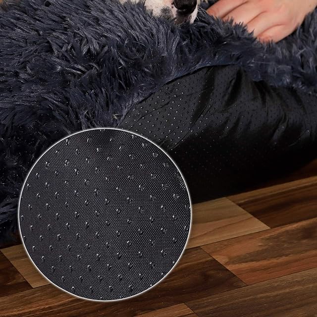 Foto 5 de 6 de lionto Cama Tipo Donut para Perros y Gatos, Cama Redonda mullida para Mascotas pequeñas y Grandes, Ø 60 cm