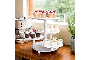 Rustic GENMOUS Tiered Cake Stands for Cupcake Holds 50, Perfect for Weddings