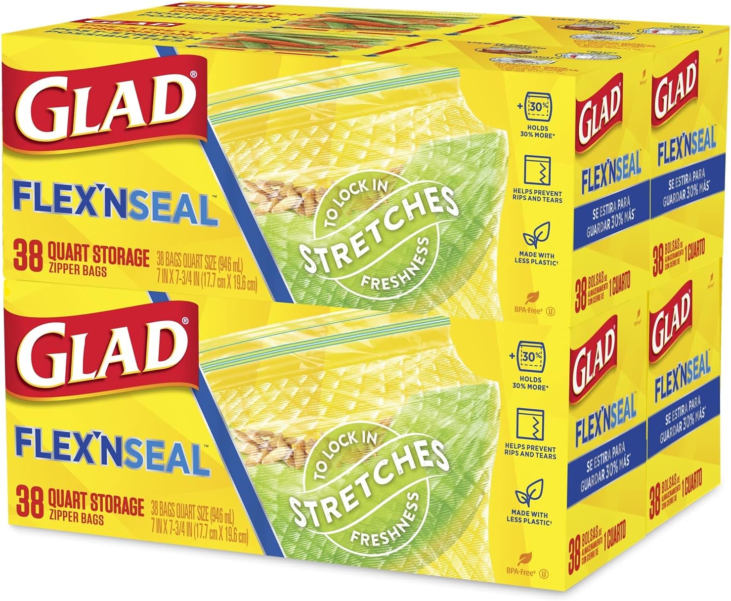 glad gallon freezer bolsas