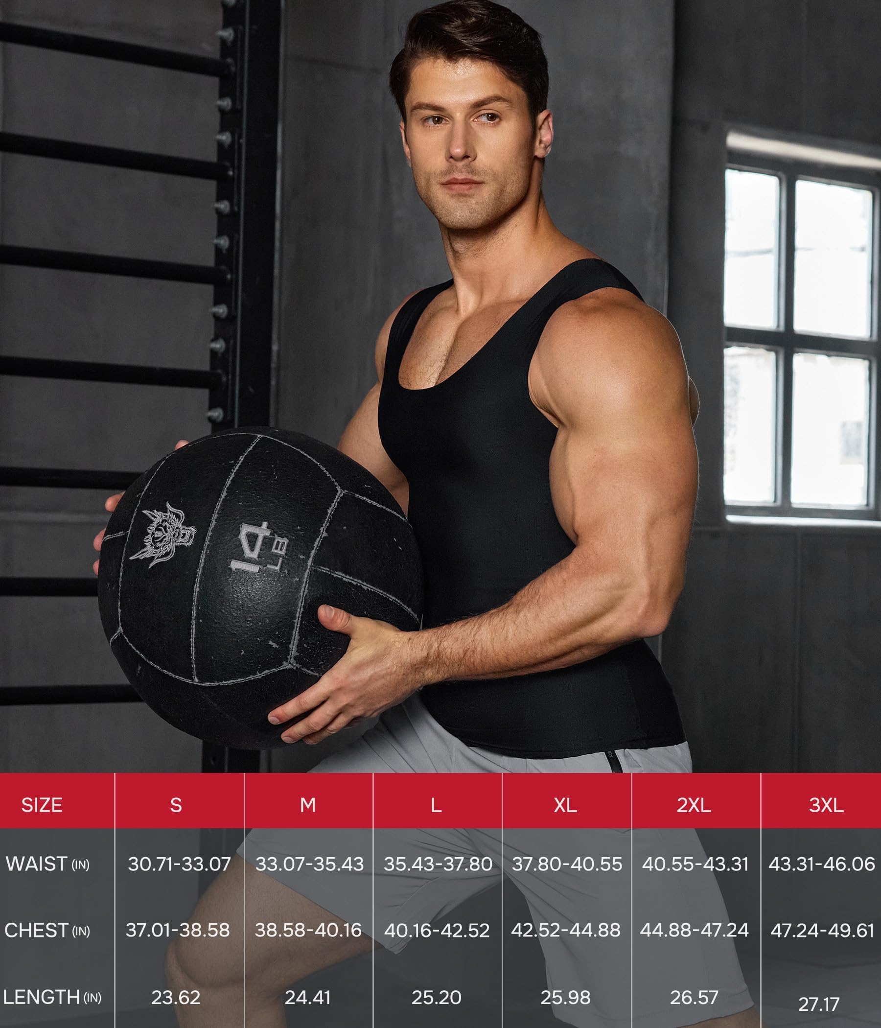 Nebility Débardeur de Compression Homme Maillot de Corps Gaine Ventre Plat T Shirt Minceur Body Gainant sous-vêtements sans Couture