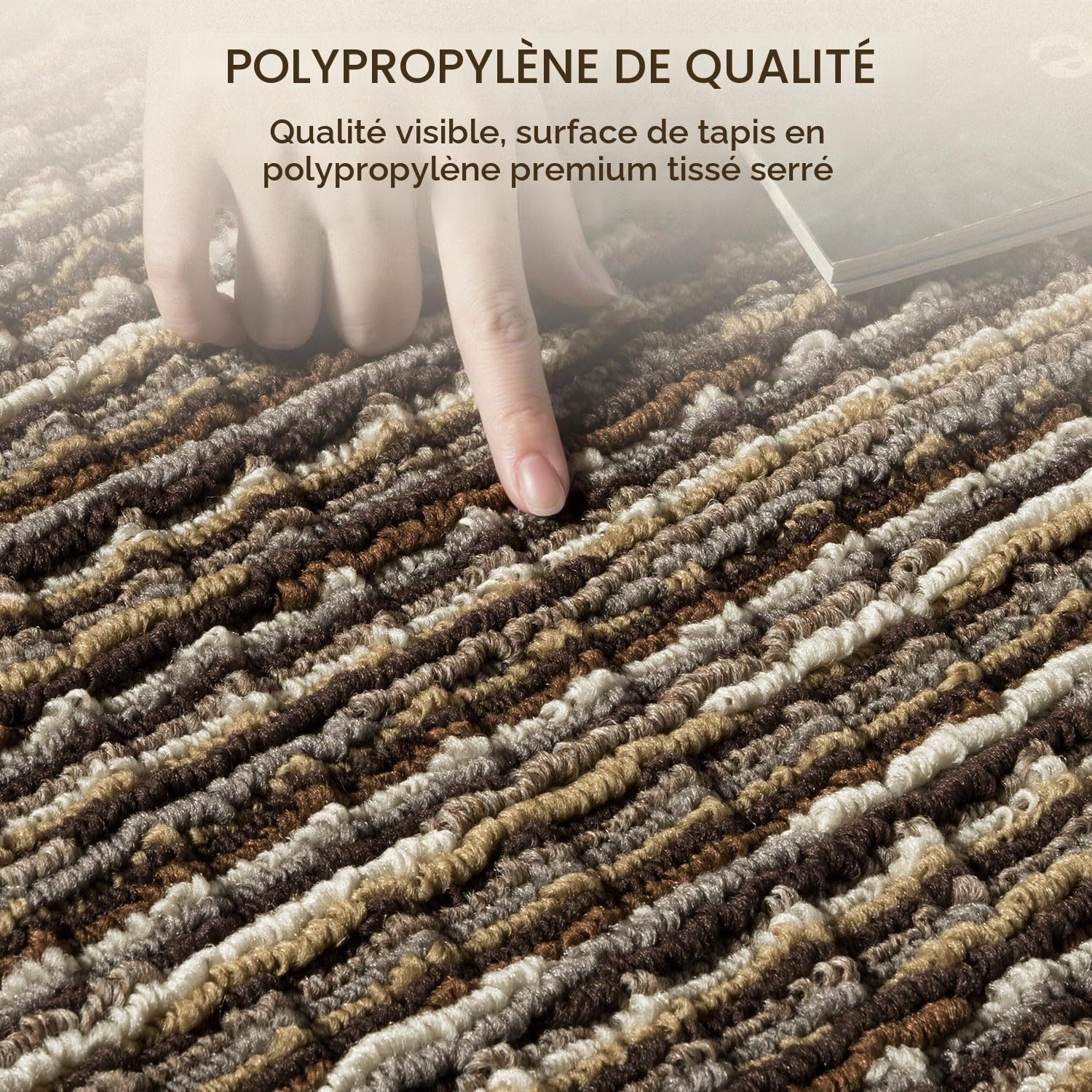 Biscpro Tapis d'entrée Interieur 50x120cm Paillasson,Antidérapant Lavable Tapis de Porte,pour Passage,Couloir,Cuisine,Terrasse,Jardin,Chambre-Café