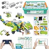Coding Robot Kit for Kids Ages 6+, 200+ in 1 APP Control Dinosaur Robot Toy, Educational Scratch Program Robotic Kit with 47 Video Courses,Birthday Children's Day Gift for Boys Girls(600 Blocks)