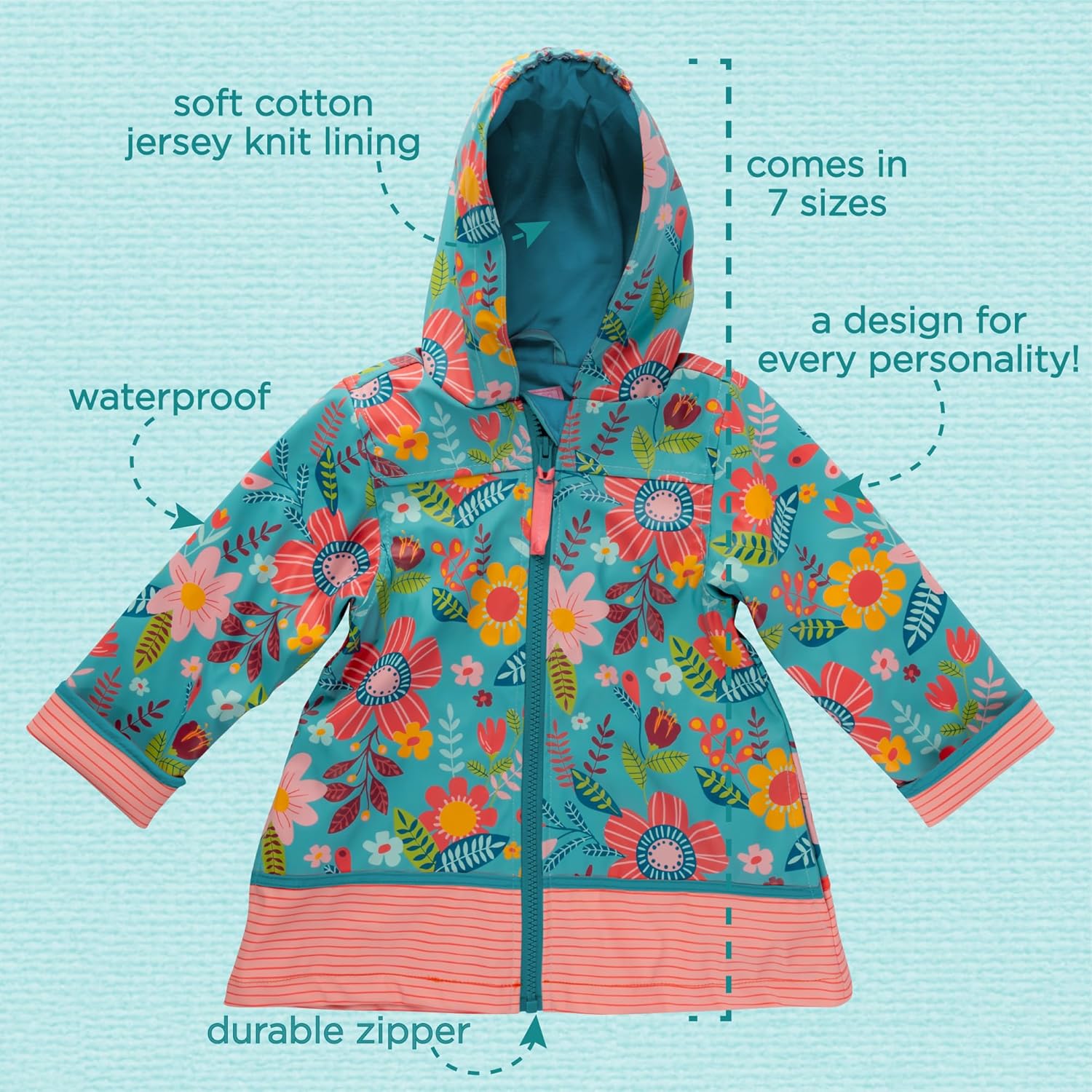 Stephen Joseph baby-girls Stephen Joseph Raincoat - Image 2