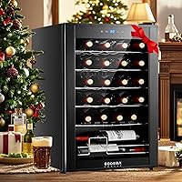 Vista 8 de BODEGA COOLER - Enfriador de vino de 24 botellas para el hogar y la cocina, mini refrigerador para dormitorio, refrigerador de vino con control