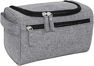 Buruis Travel Toiletry Bag for Men and Women, Hanging Toiletry Organizer Cosmetics Makeup Bag, Water-Resistant Dopp Kit Shaving Bag, Small Toiletry Bag for Travel Essentials, Accessories (Orange)