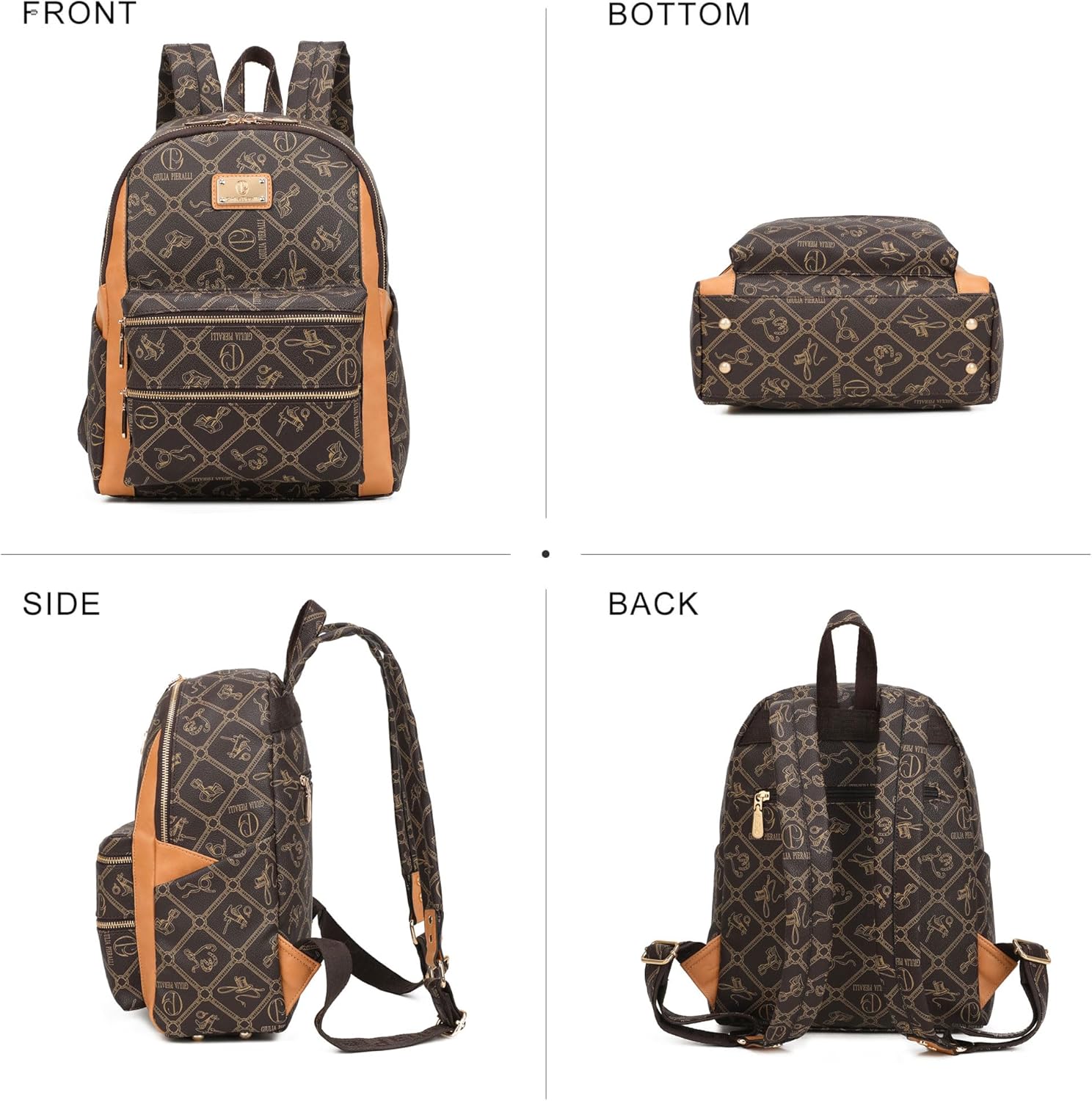 Women Fashion Backpack Purse Multi Pockets Anti-Theft Rucksack Travel Shoulder Bag Handbag