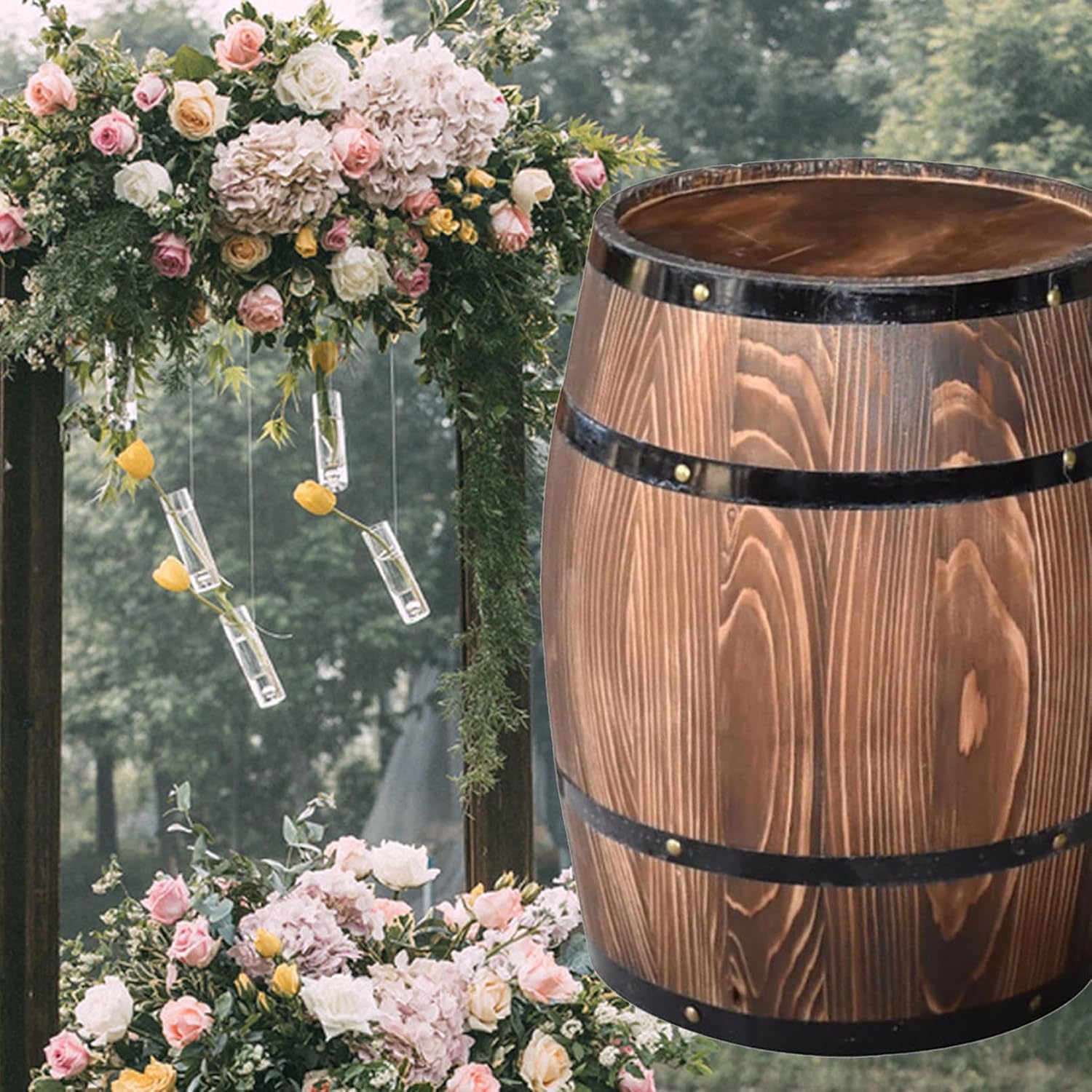 LKTOLS 1PC Wine Barrel Whiskey Barrel Decor Wine Barrel