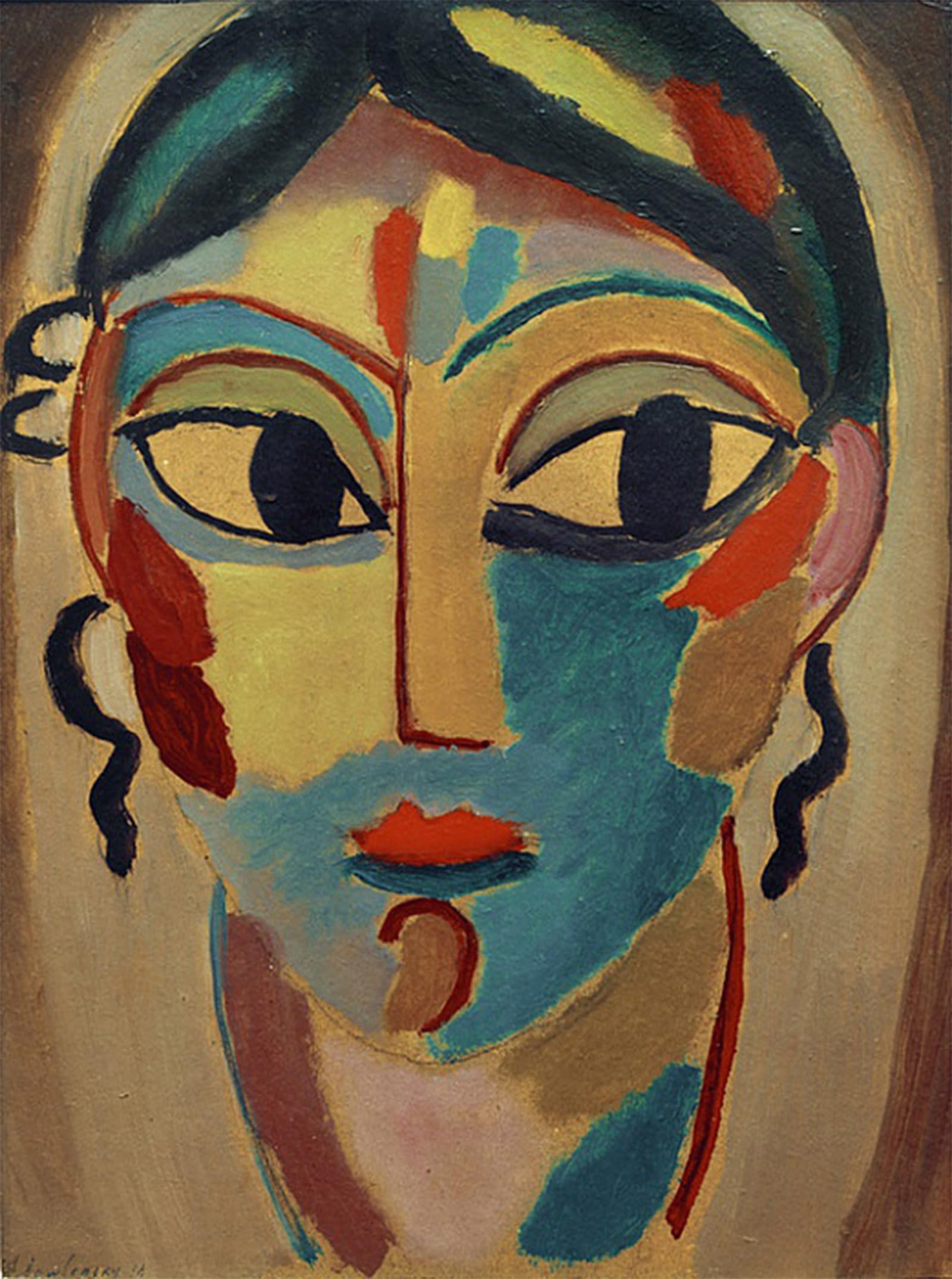 POSTERIIk Famous Modern Artwork Art Mural Mystical Head Girl's Head by Alexej Von Jawlensky Oil Paintings Pictures for Home Decor 60x90cm